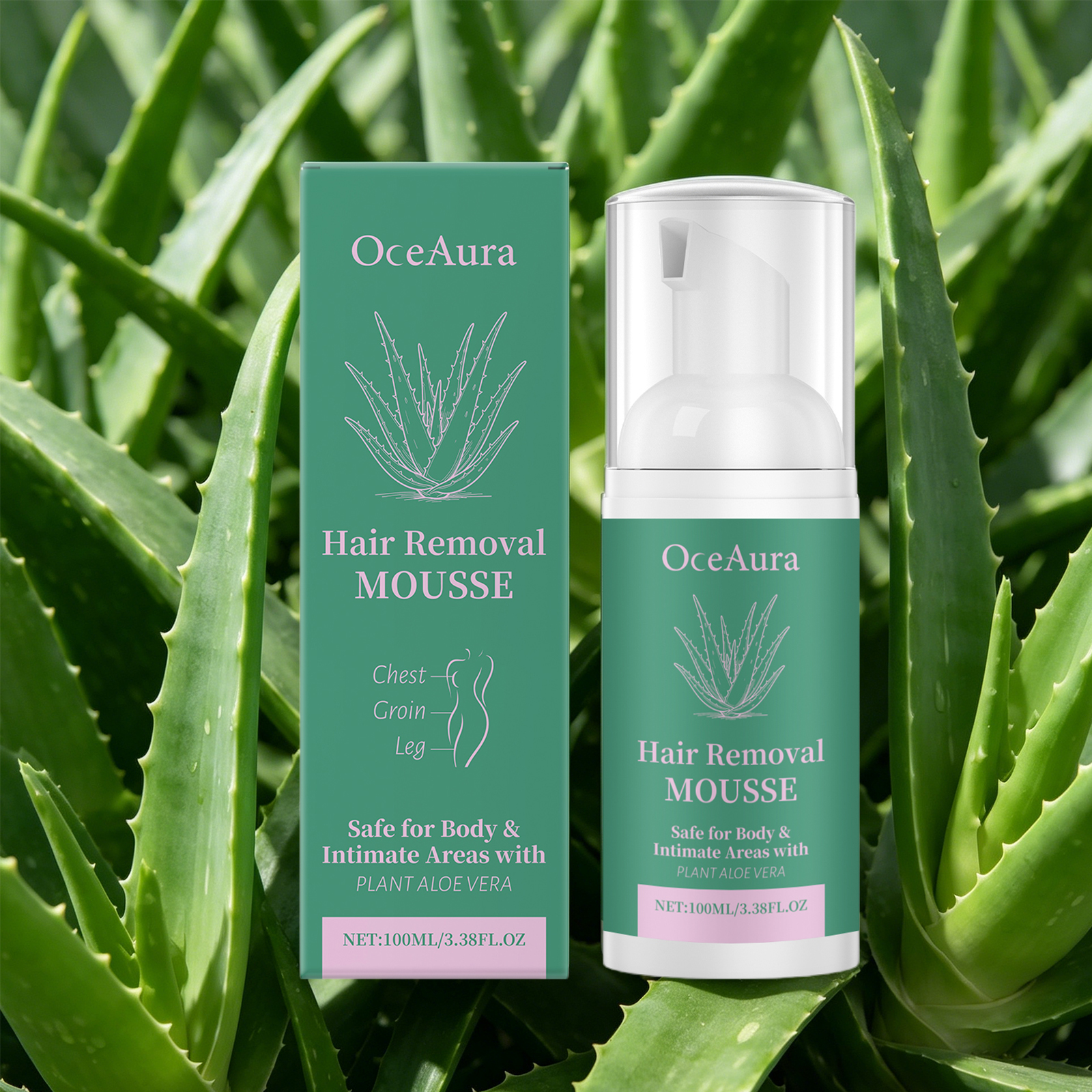 Hair Care With Aloe Vera - Aloe Vera Hair Removal Mousse for