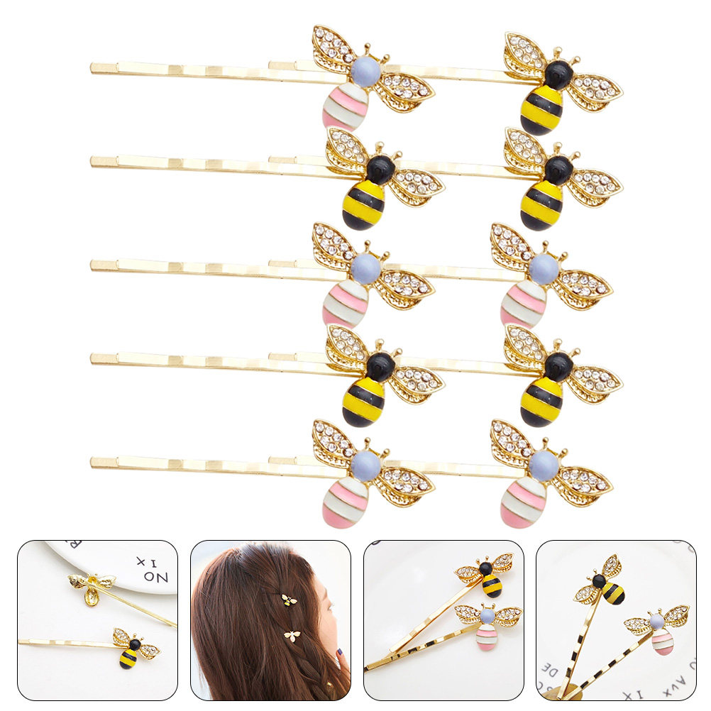 Bobby Pin Bulk - 10Pcs Bee Hairpins Metal Bobby Pins