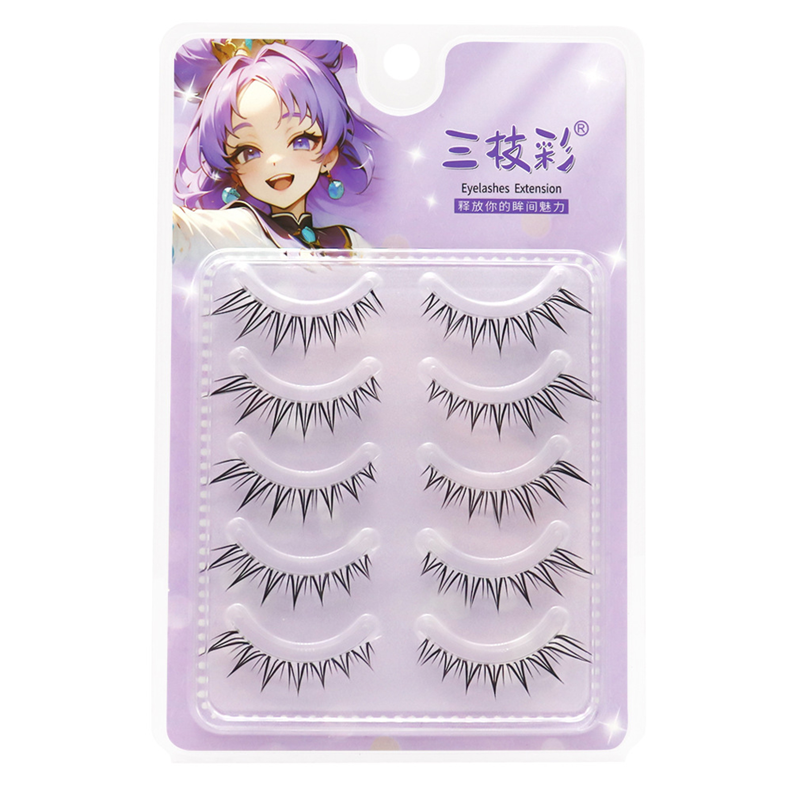 Hair Care Korean Products - 5pair Foxes False Eyelashes Full Strip