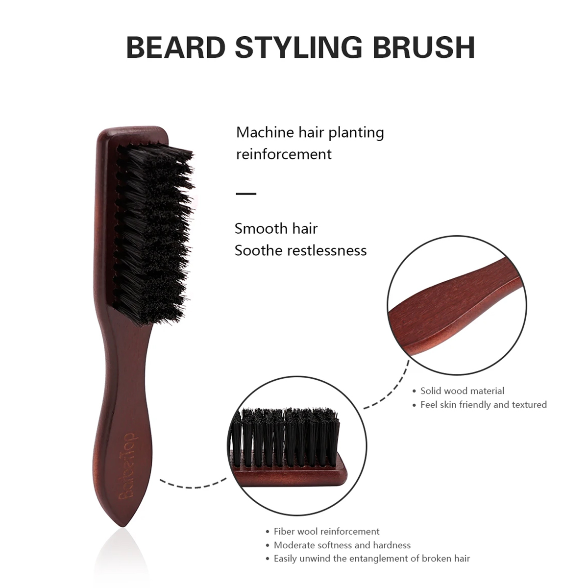 Barbershop Wooden Handle Boar  – Hair Care For Men Bewertung und Preis