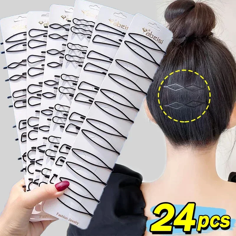 3/24pcs Black Simple Bobby Hai – Bobby Pin Bulk Bewertung und Preis