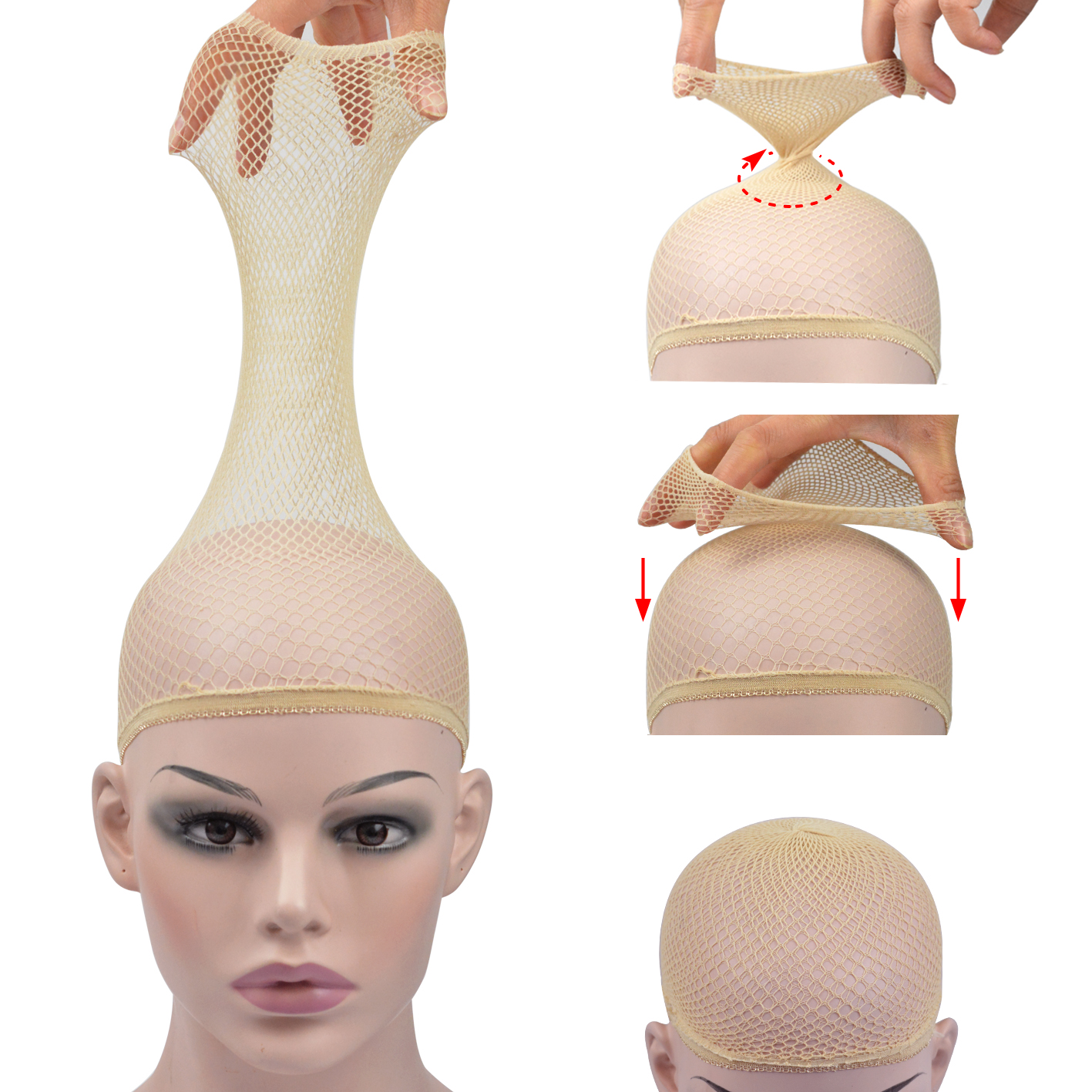 Big Hole Wig Cap Elastic Edge  – Wig Cap Stocking Bewertung und Preis
