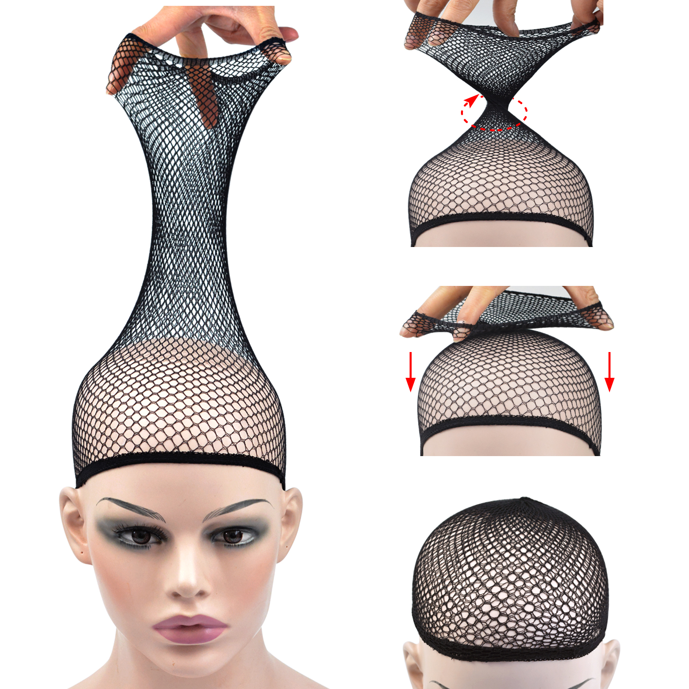 Big Hole Wig Cap Elastic Edge  – Wig Cap Stocking Bewertung und Preis