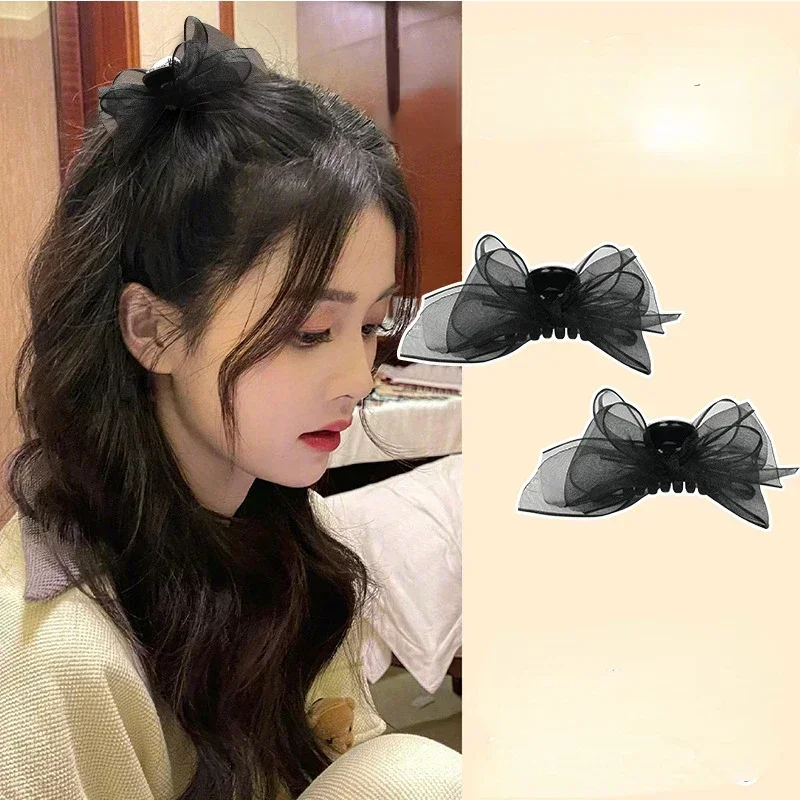 2pcs Black Matte Bowknot Mesh  – Bobby Pin Bulk Bewertung und Preis
