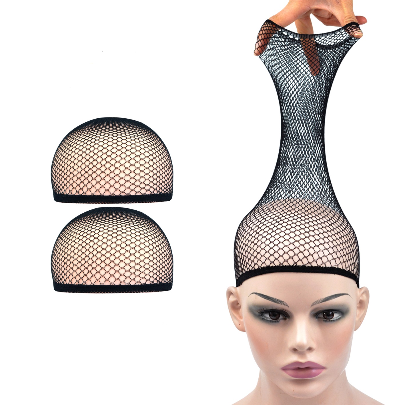 2 Pieces Hair Nets Open Ended  – Wig Cap Stocking Bewertung und Preis