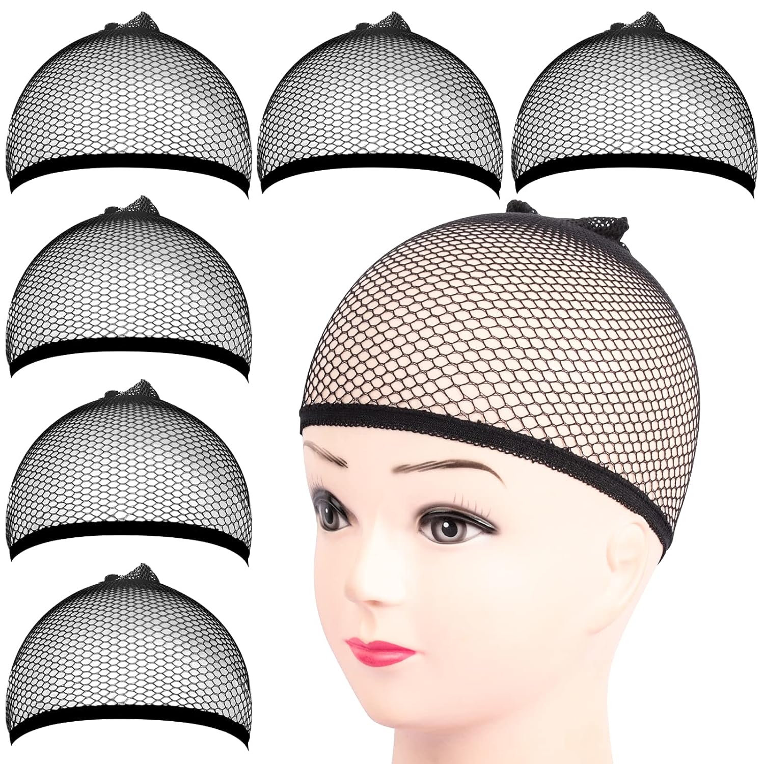 6Pcs Mesh Net Stocking Wig Cap – Wig Cap Stocking Bewertung und Preis