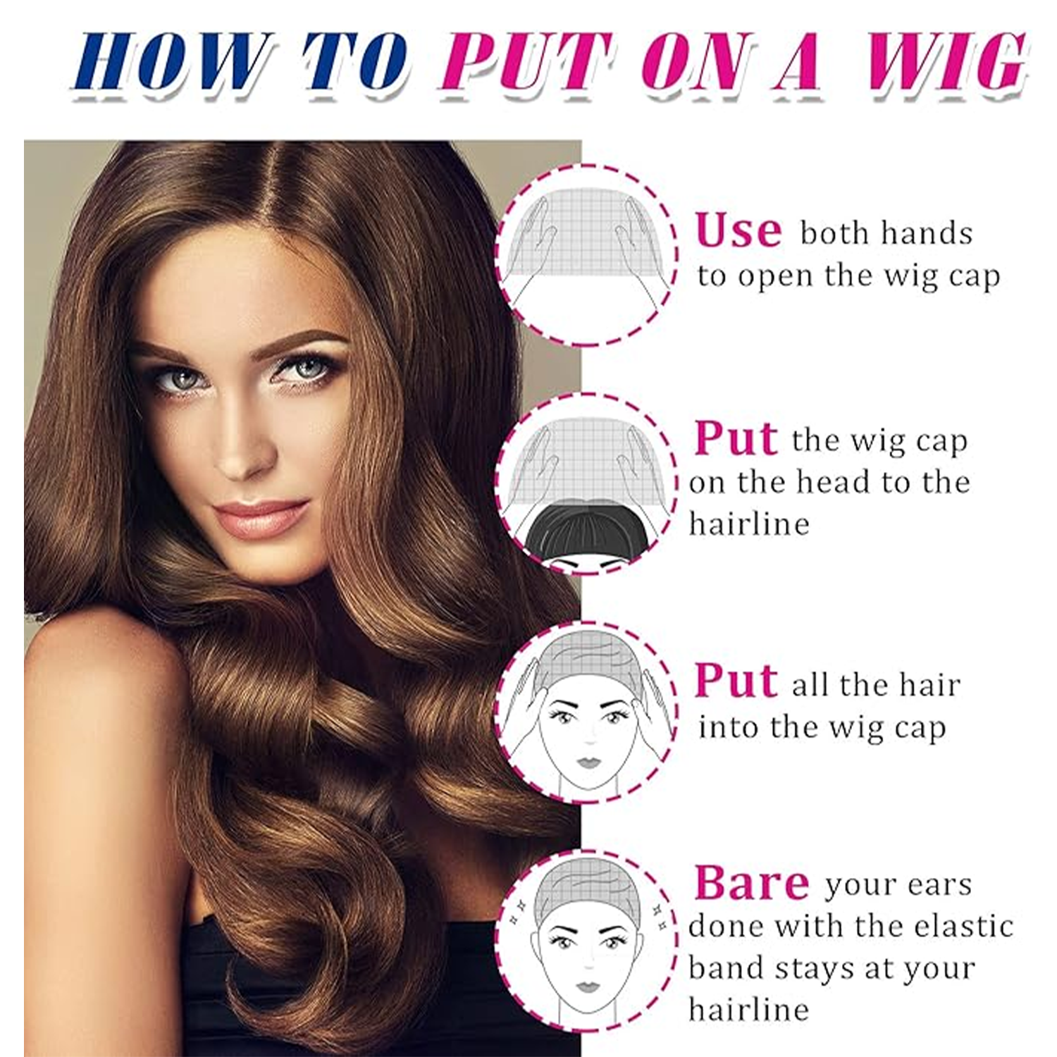 6Pcs Mesh Net Stocking Wig Cap – Wig Cap Stocking Bewertung und Preis