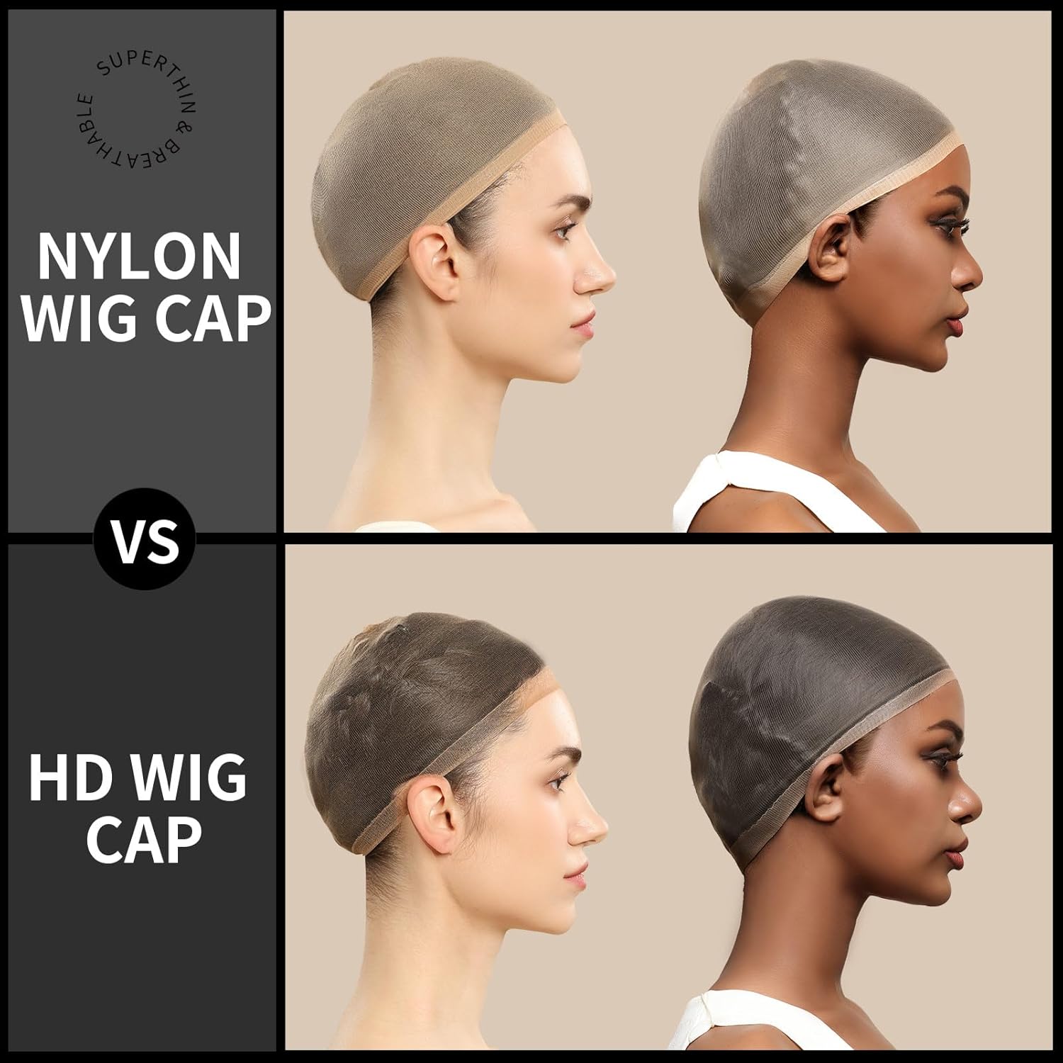 4/12pcs Ventilated Nylon Mesh  – Wig Cap Stocking Bewertung und Preis