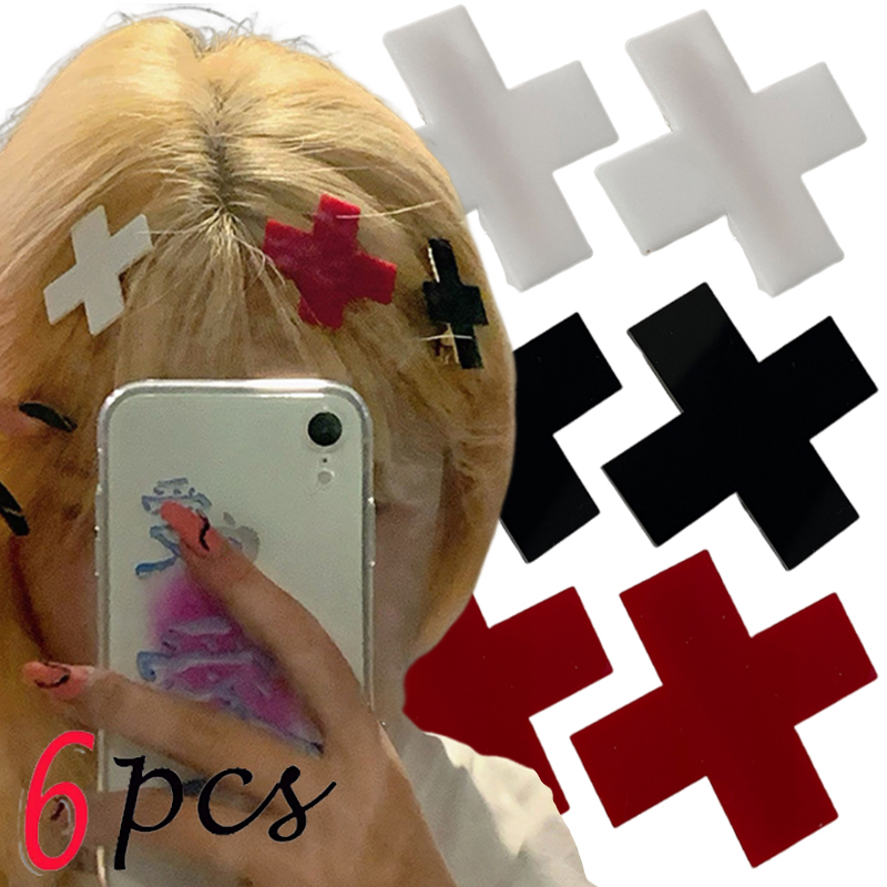 Y2K Red Cross Hair Clip Punk G – Bobby Pin Bulk Bewertung und Preis