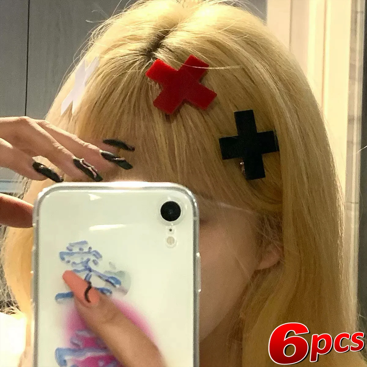 Y2K Red Cross Hair Clip Punk G – Bobby Pin Bulk Bewertung und Preis